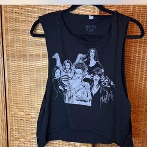 Black Graphic Tank Top